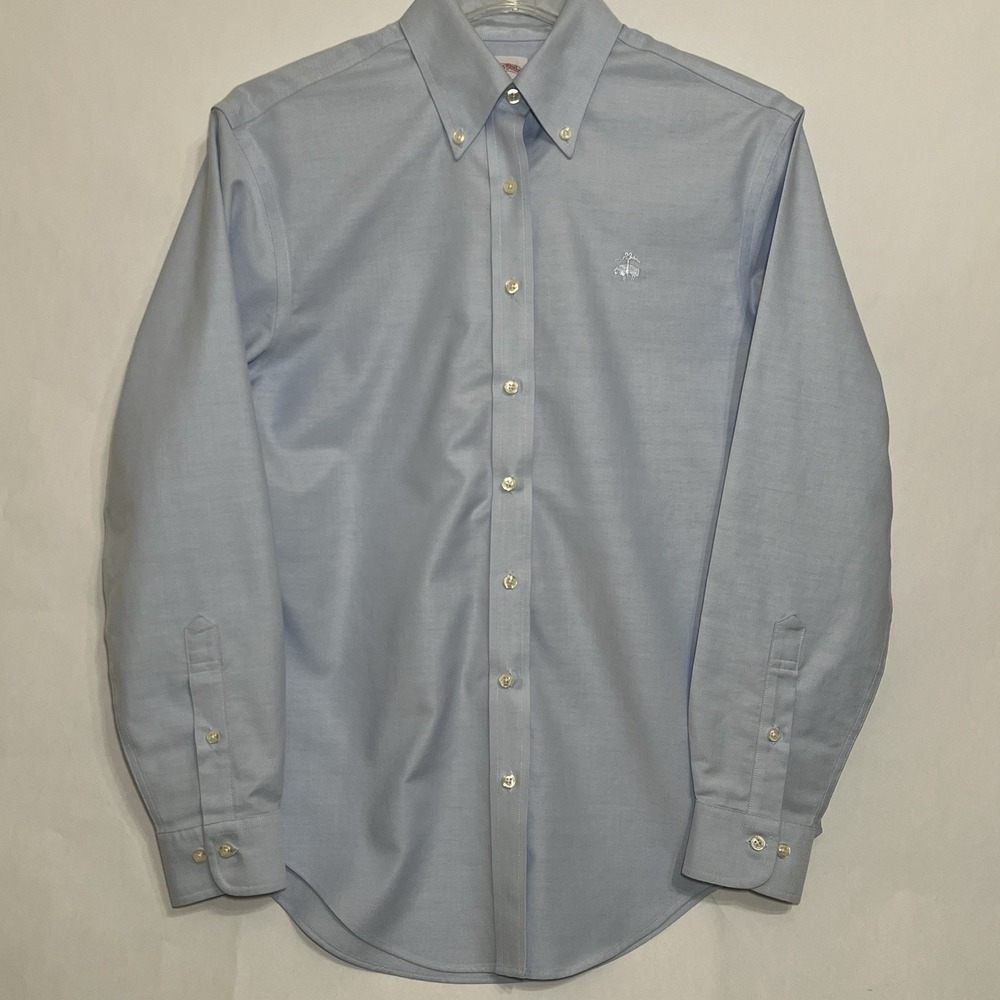 BROOKS BROTHERS Classic Fit Non Iron Supima Cotton Button Collar Shirt Size 8